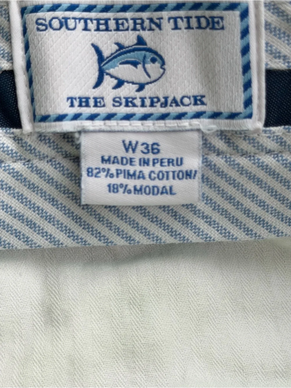 Southern Tide Skipjack Mint Green Chino Shorts Men’s 36 Pima Cotton Preppy - Picture 6 of 8